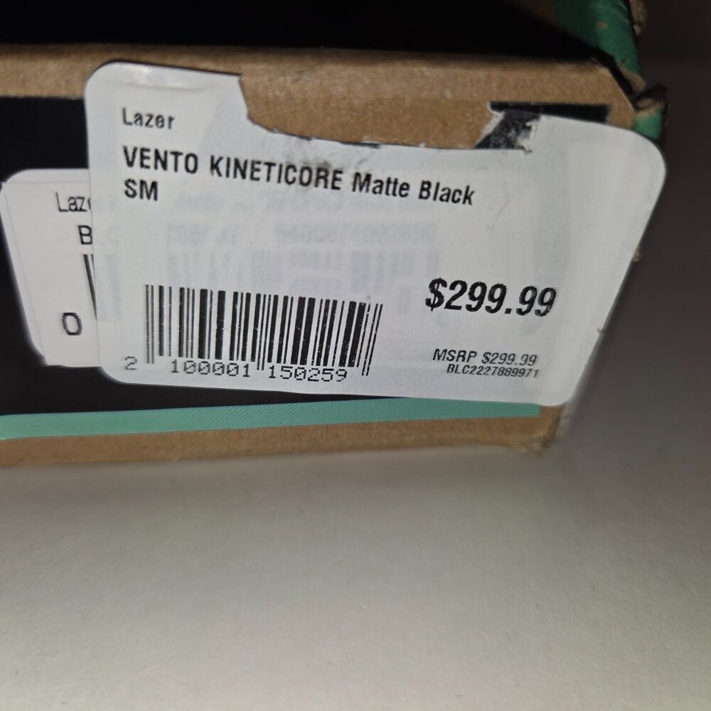 LAZER Vento Kineticore Black Small 52-56cm Retail $300 New in Box - Picture 6 of 14